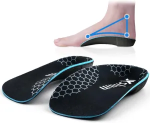 3/4 Orthotic Insoles, Shoe Inserts for Plantar Fasciitis Relief, High Arch Support Inserts for Flat Feet, Over-Pronation and Heel Pain (Medium(Men's 6.5-8.5 / Women's 7.5-9.5))