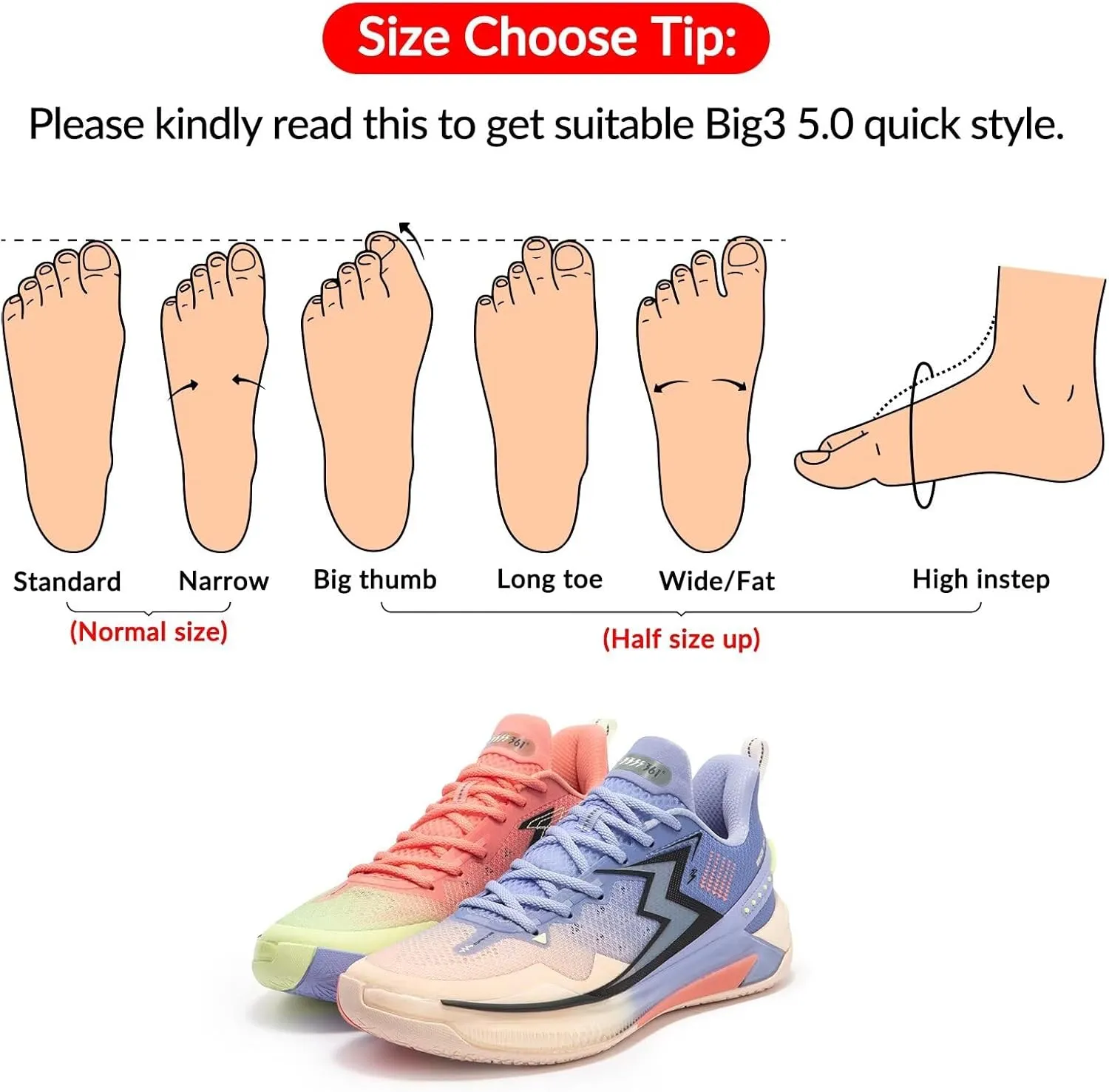 361° Big3 5.0 Quick Basketball Shoes for Men Breathable Outdoor Sneakers Cushioning,Anti Slip Practice Student Sports Shoes for Teens and Adults,Caldwell Pope Zapatillas de baloncesto Hombre