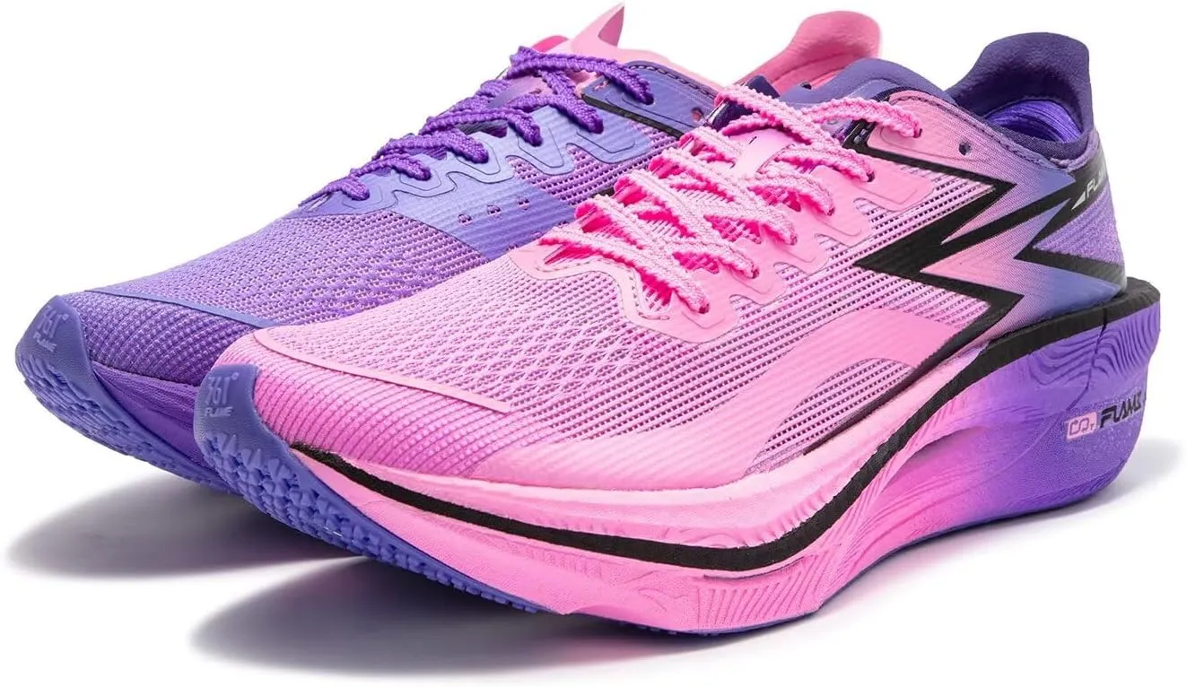 361° Flame 3.0 Running Shoes for Men Wide Foot Sneakers Lightweight, Breathable, Carbon Plate, Non-Slip Marathon Daily Training Shoes