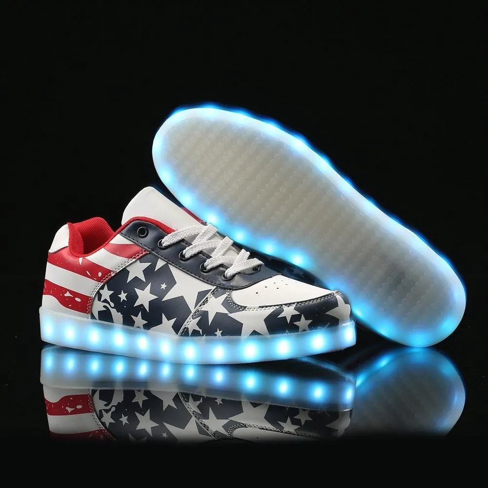 Adults Patriotic Flag Shoes for Men Women USA America Fashion Sneakers President Independence