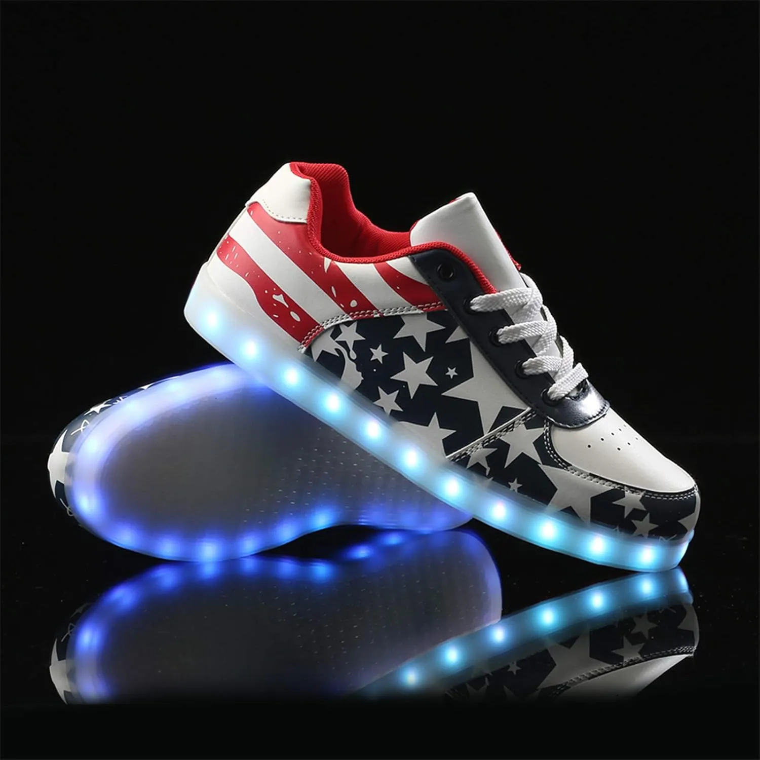 Adults Patriotic Flag Shoes for Men Women USA America Fashion Sneakers President Independence