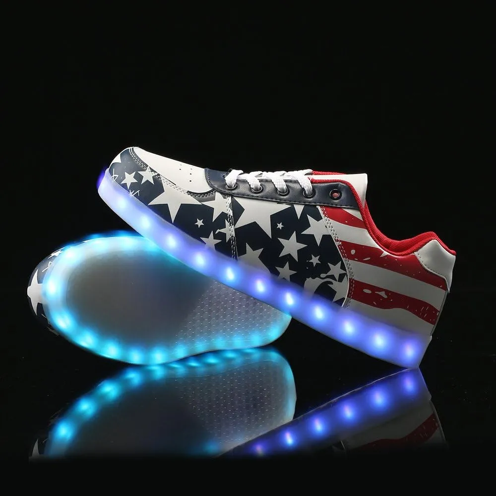 Adults Patriotic Flag Shoes for Men Women USA America Fashion Sneakers President Independence