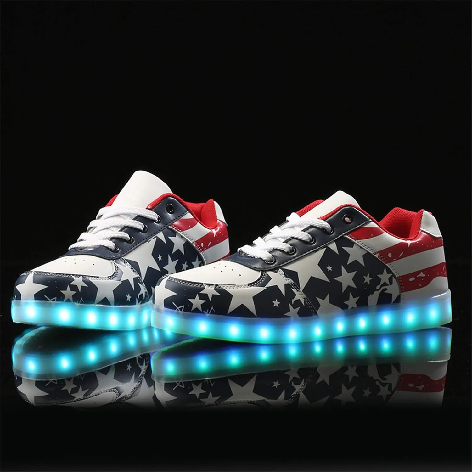 Adults Patriotic Flag Shoes for Men Women USA America Fashion Sneakers President Independence