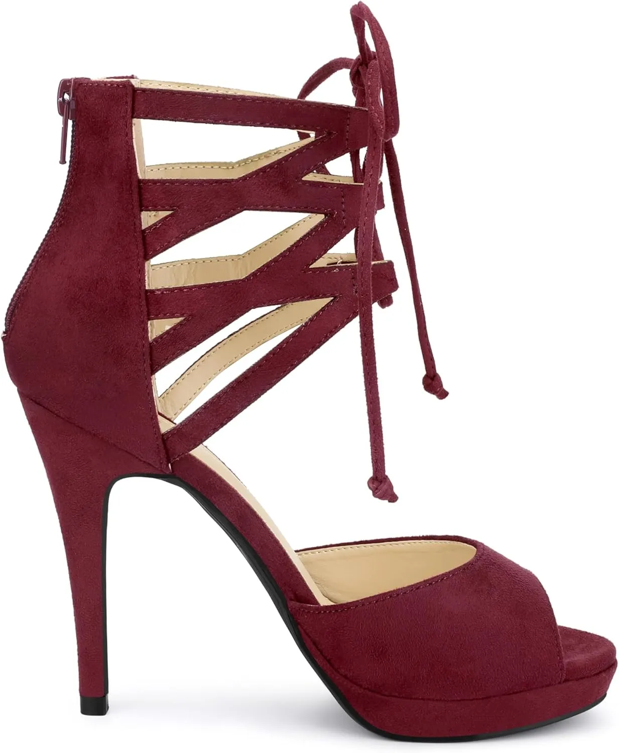 Allegra K Women's Platform Gladiator Strappy Open Toe Stiletto High Heel Sandals