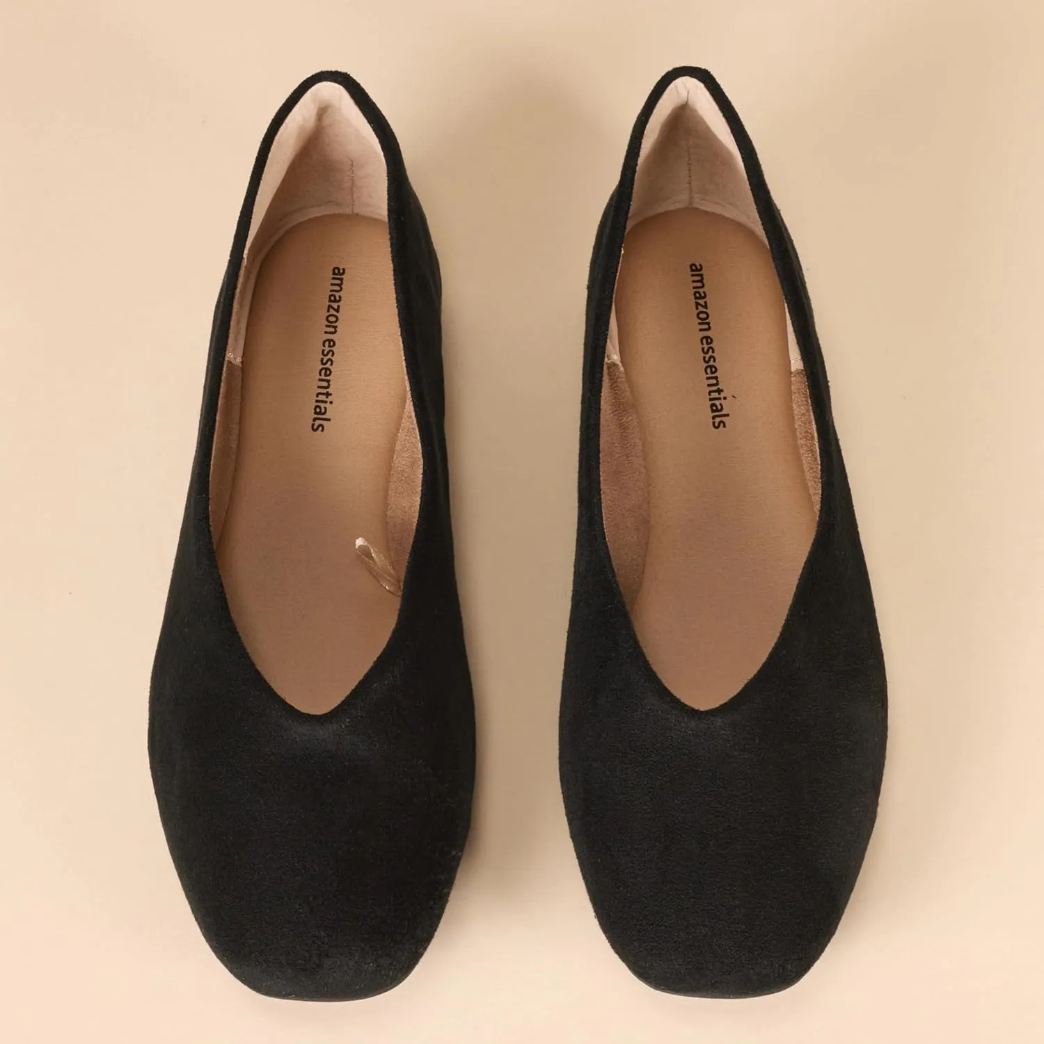 Amazon Essentials Women's Comfortable Square-Toe Slip On Ballet Flat