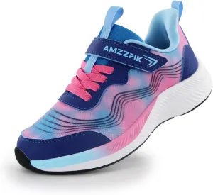 AMZZPIK Boys Girls Tennis Shoes Kids Slip On Sneakers Lightweight Running Walking Sports Shoe for Little Kid/Big Kid