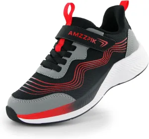 AMZZPIK Boys Girls Tennis Shoes Kids Slip On Sneakers Lightweight Running Walking Sports Shoe for Little Kid/Big Kid