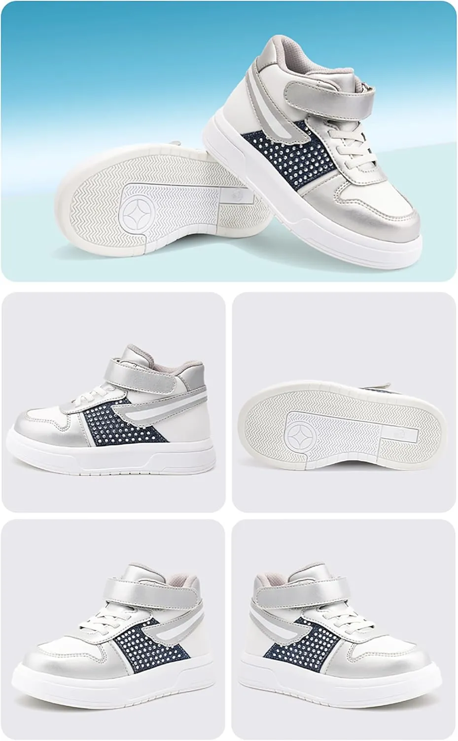 Ankle and Arch Support Toddler Orthopedic Shoes,Girls'Thick Sole Sneakers