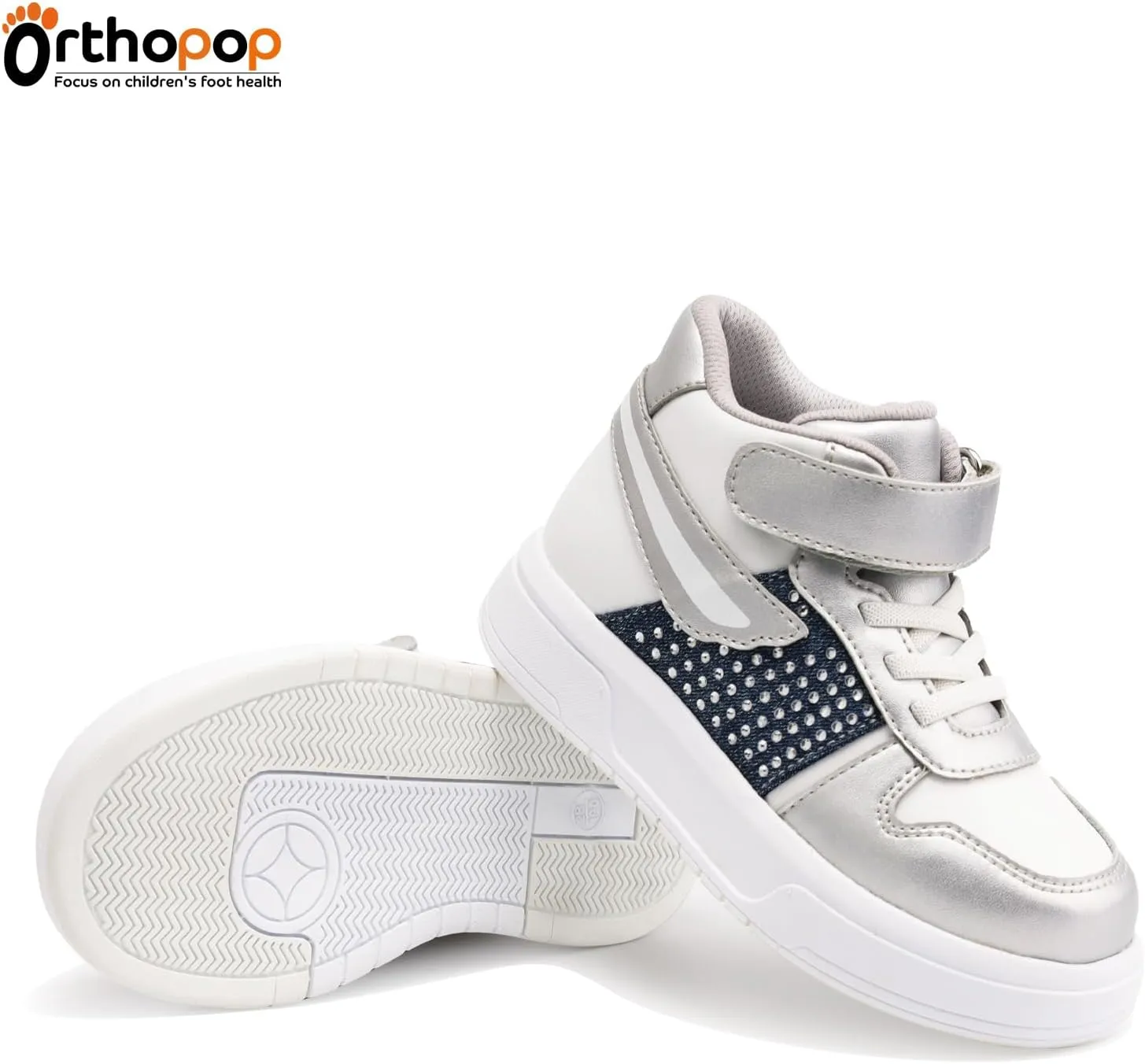 Ankle and Arch Support Toddler Orthopedic Shoes,Girls'Thick Sole Sneakers