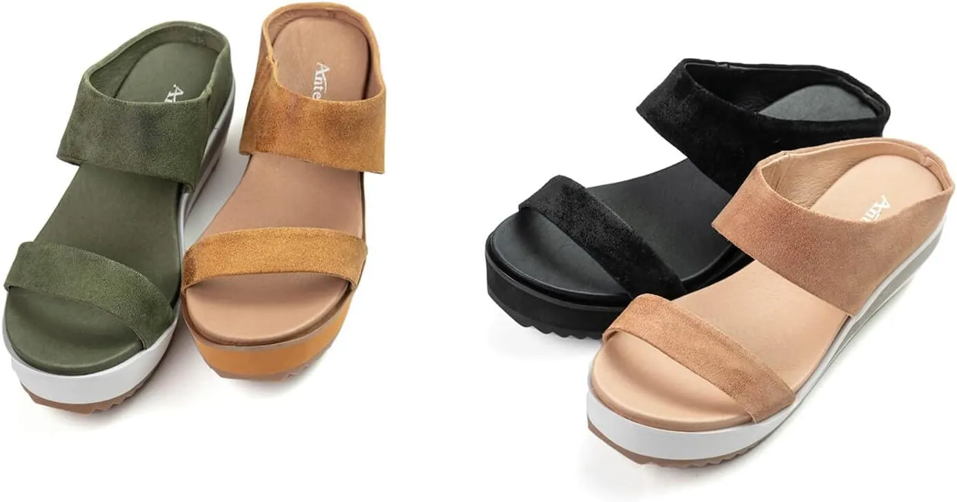 Antelope Women's Cascade Suede Wedge Platform Sandals