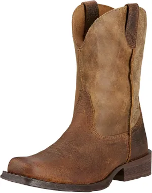ARIAT Mens Rambler Square Toe Pull On Casual Boots Mid Calf - Brown