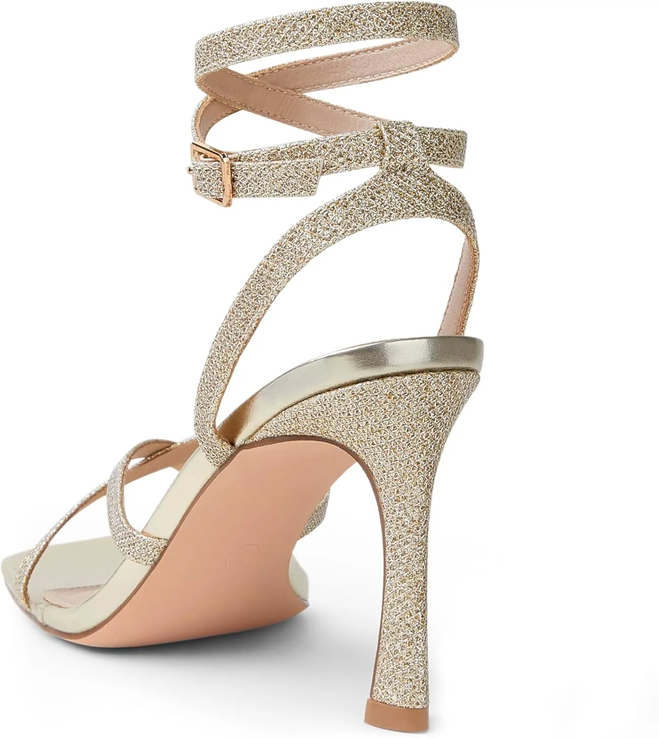 Arromic High Heels for Women Strappy Stilettos Square Open Toe Buckle Ankle Strap Sexy Wedding Dress Heeled Sandals