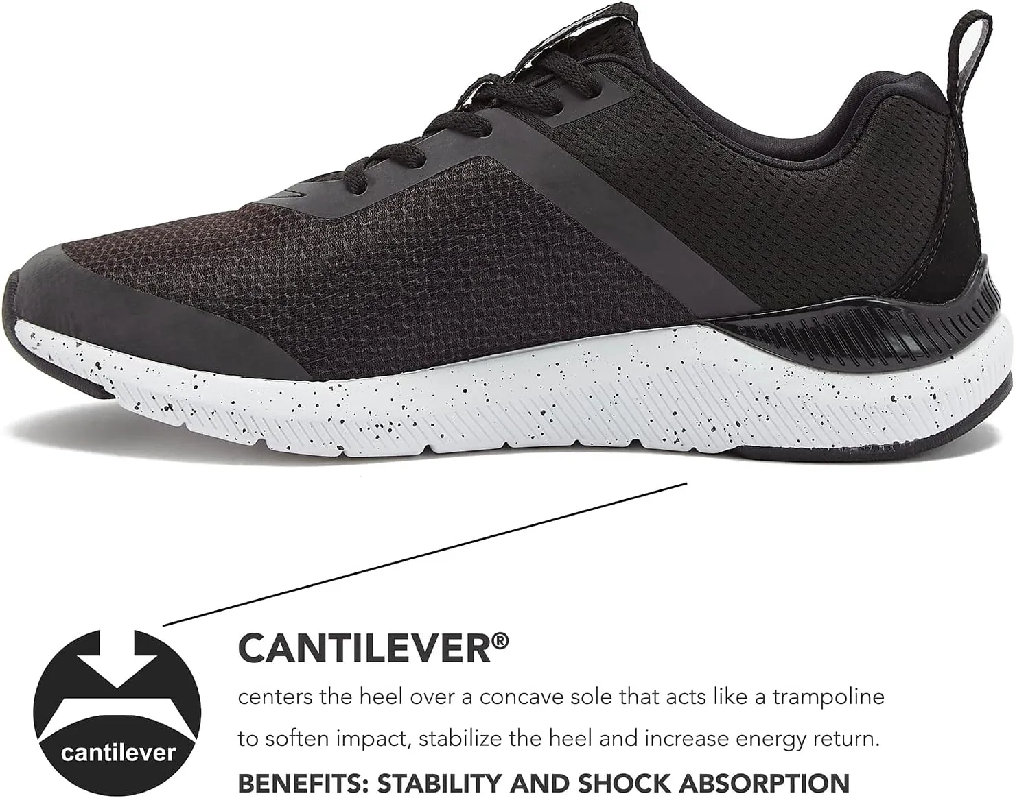 Avia Zoom Men’s Running Shoes with Lightweight Breathable Mesh Upper and Memory Foam