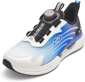 Balabala Kids Turn-Lock Sneakers Girls Boys Cool Running Tennis Shoes Lightweight Breathable Fashion Athletic Sports