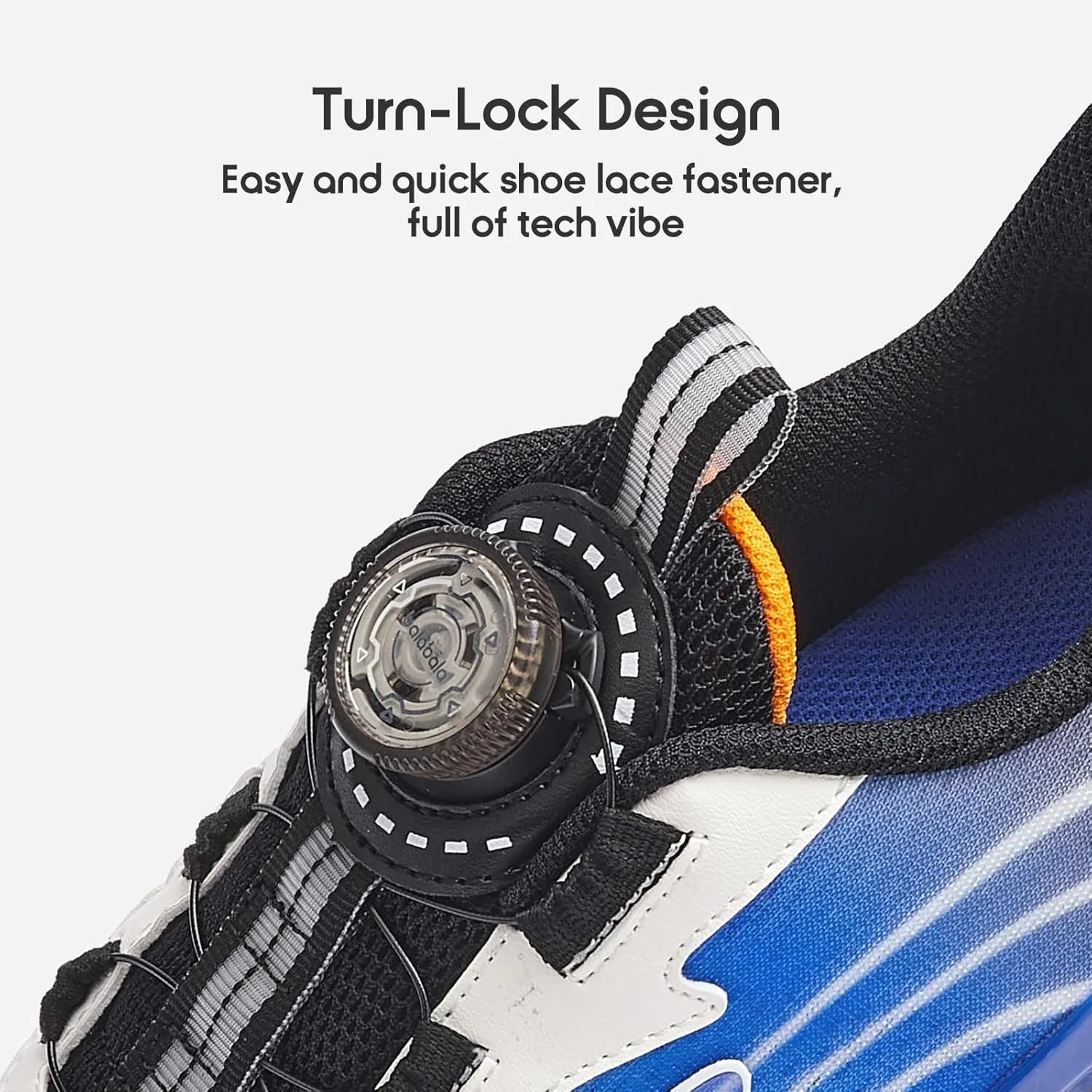 Balabala Kids Turn-Lock Sneakers Girls Boys Cool Running Tennis Shoes Lightweight Breathable Fashion Athletic Sports