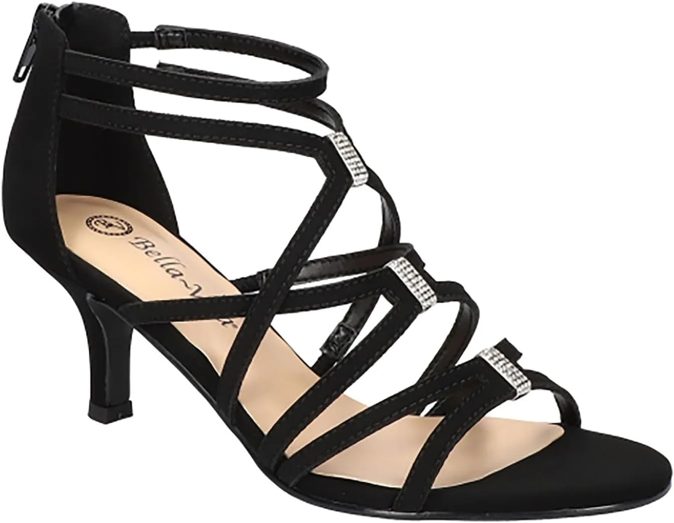 Bella Vita Womens Karlette Faux Suede Strappy Sandals Black 9 Medium (B,M)