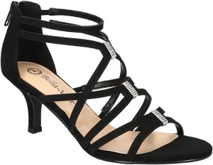 Bella Vita Womens Karlette Faux Suede Strappy Sandals Black 9 Medium (B,M)