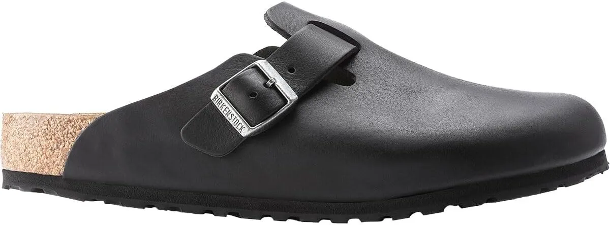 Birkenstock Men's Boston Vintage Bold Grip Sandals, Black, 9 Medium US