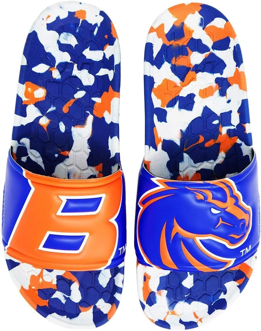 Boise State University BSU Broncos Slydr Sports NCAA Sandals (13 Womens, 11 Mens) - Beach Slides - Pool Slippers