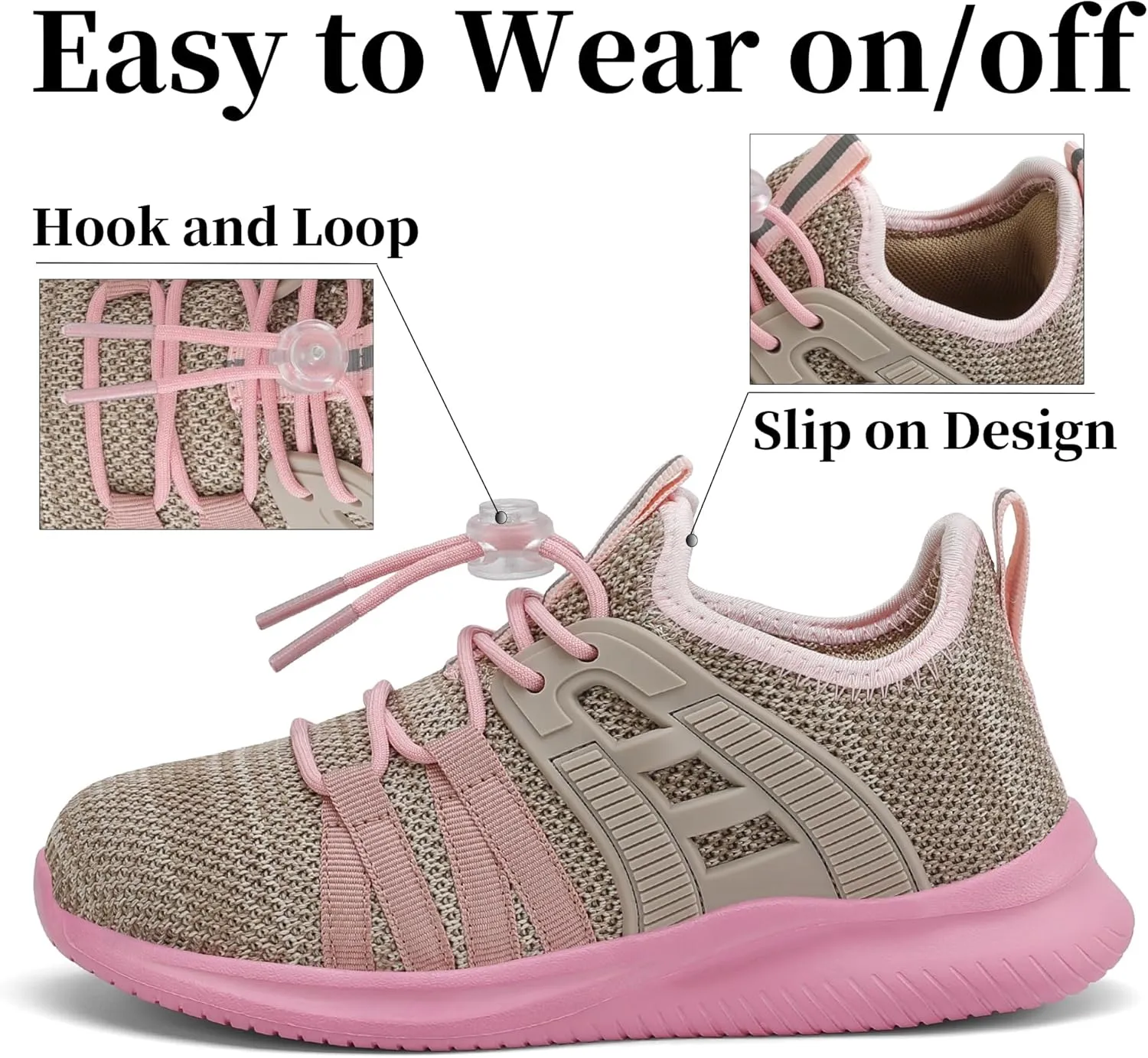 Boys Girls Sneakers Lightweight Kids Tennis Shoes Breathable Running Shoes Comfortable Toddler/Little Kid/Big Kid