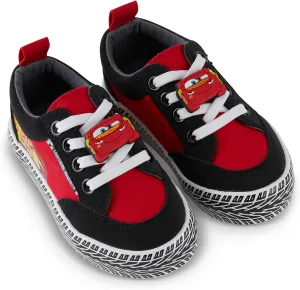 Boys Toddler Cars Low Top Sneaker - Lightning McQueen Shoes - Lightning McQueen, Mater, Doc Hudson, and Sally Lace Up Low Top Sneaker