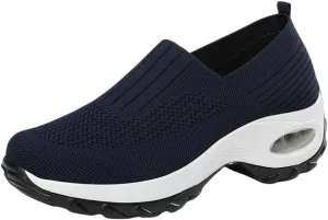 Breathable Women's Casual Sneakers with Soft Sole and Air Cushion Platform for Comfortable Walking