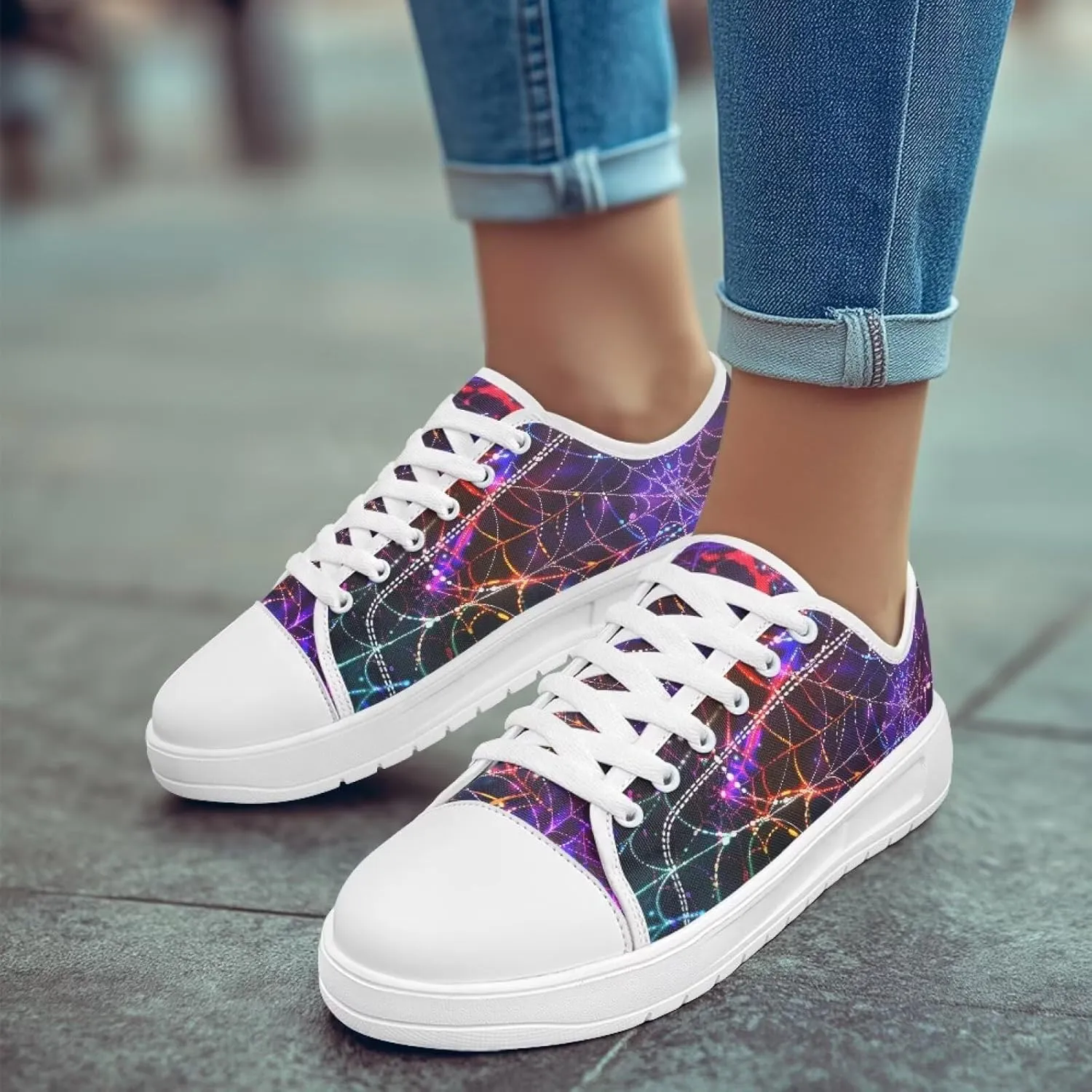 Canvas Shoes for Women Classic Mesh Breathable Lightweight Non-Slip Sneakers Slip On Tennis Walking Shoes US 5.5-13.5