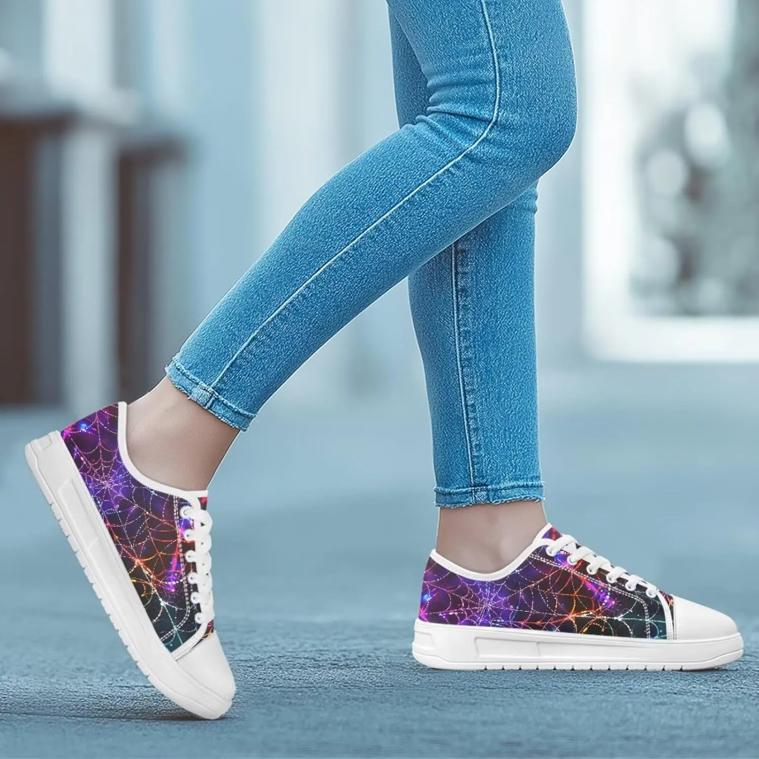 Canvas Shoes for Women Classic Mesh Breathable Lightweight Non-Slip Sneakers Slip On Tennis Walking Shoes US 5.5-13.5