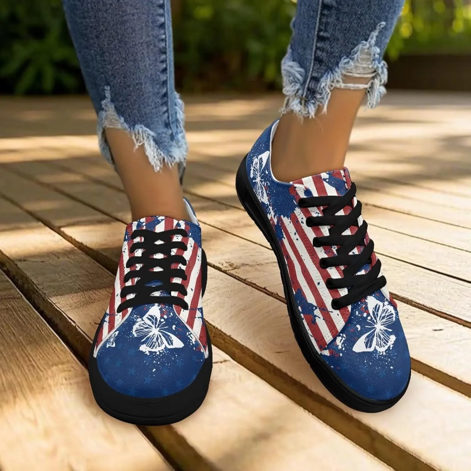 Canvas Shoes Lace-Up Low Top Sneakers Womens Fashion Casual Shoes Walking Comfortable Platform Canvas Sneakers