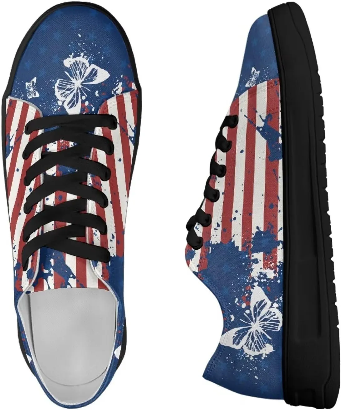 Canvas Shoes Lace-Up Low Top Sneakers Womens Fashion Casual Shoes Walking Comfortable Platform Canvas Sneakers