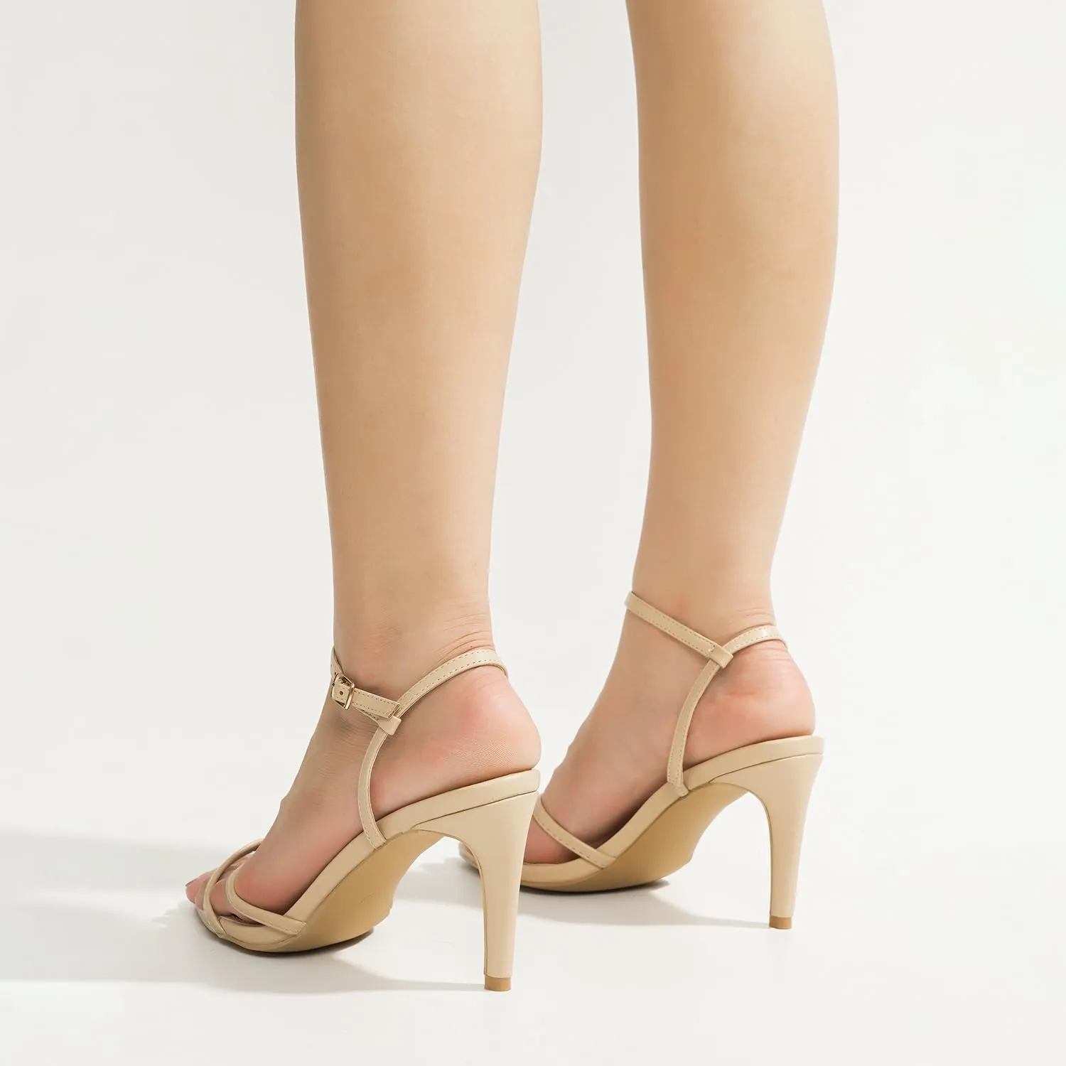 Cape Robbin Black Kitten Heels for Women, Strappy Womens Heels, Chic Shoes