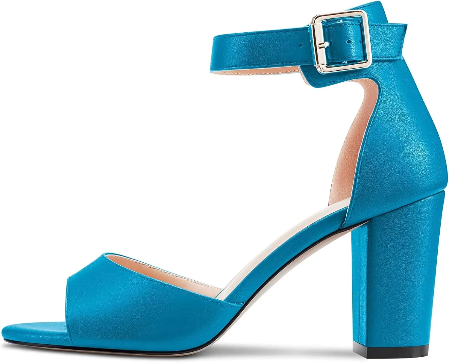 Castamere Women Chunky Block High Heel Peep Open Toe Sandals Ankle Strap Buckle Office Party Dress Shoes