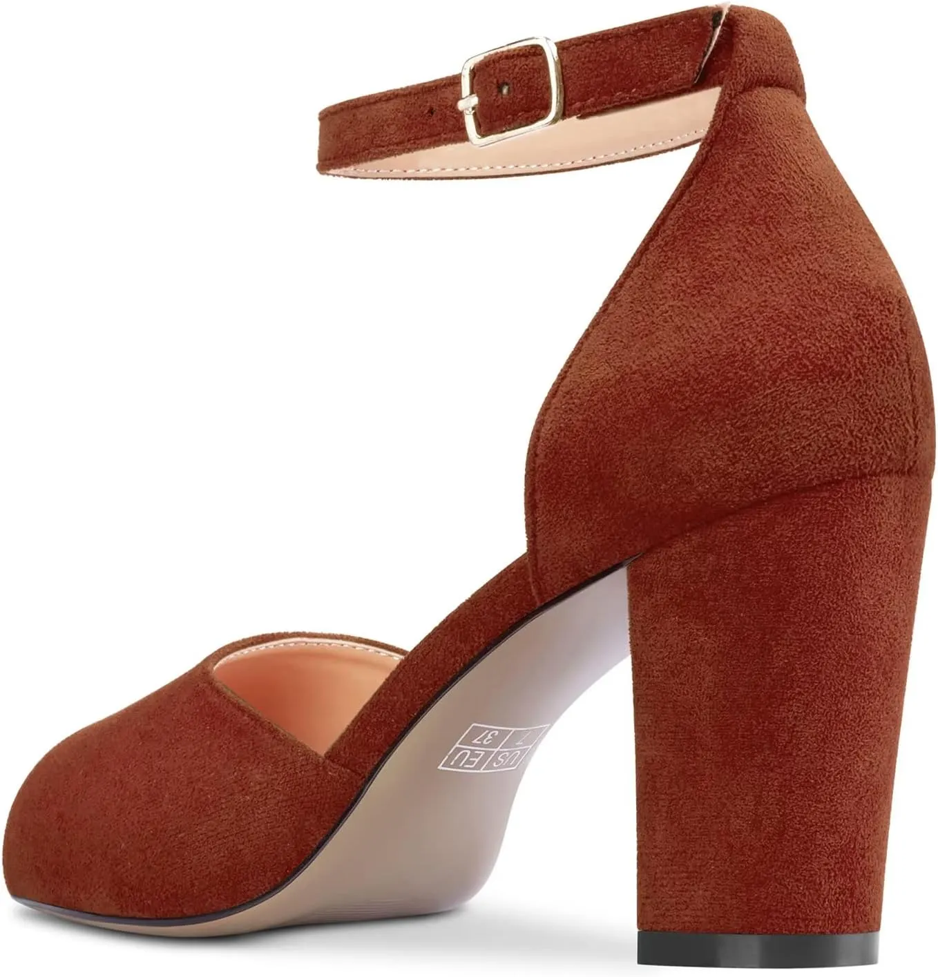 Castamere Women Chunky Block High Heel Peep Open Toe Sandals Ankle Strap Wedding Cute 3.2 Inches Heels