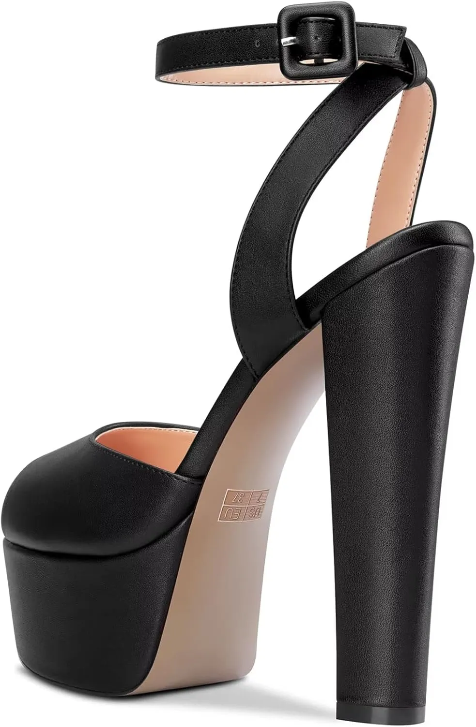 Castamere Women Chunky Block High Platform Heel Peep Open Toe Sandals Ankle Strap Slingback Buckle Party Shoes