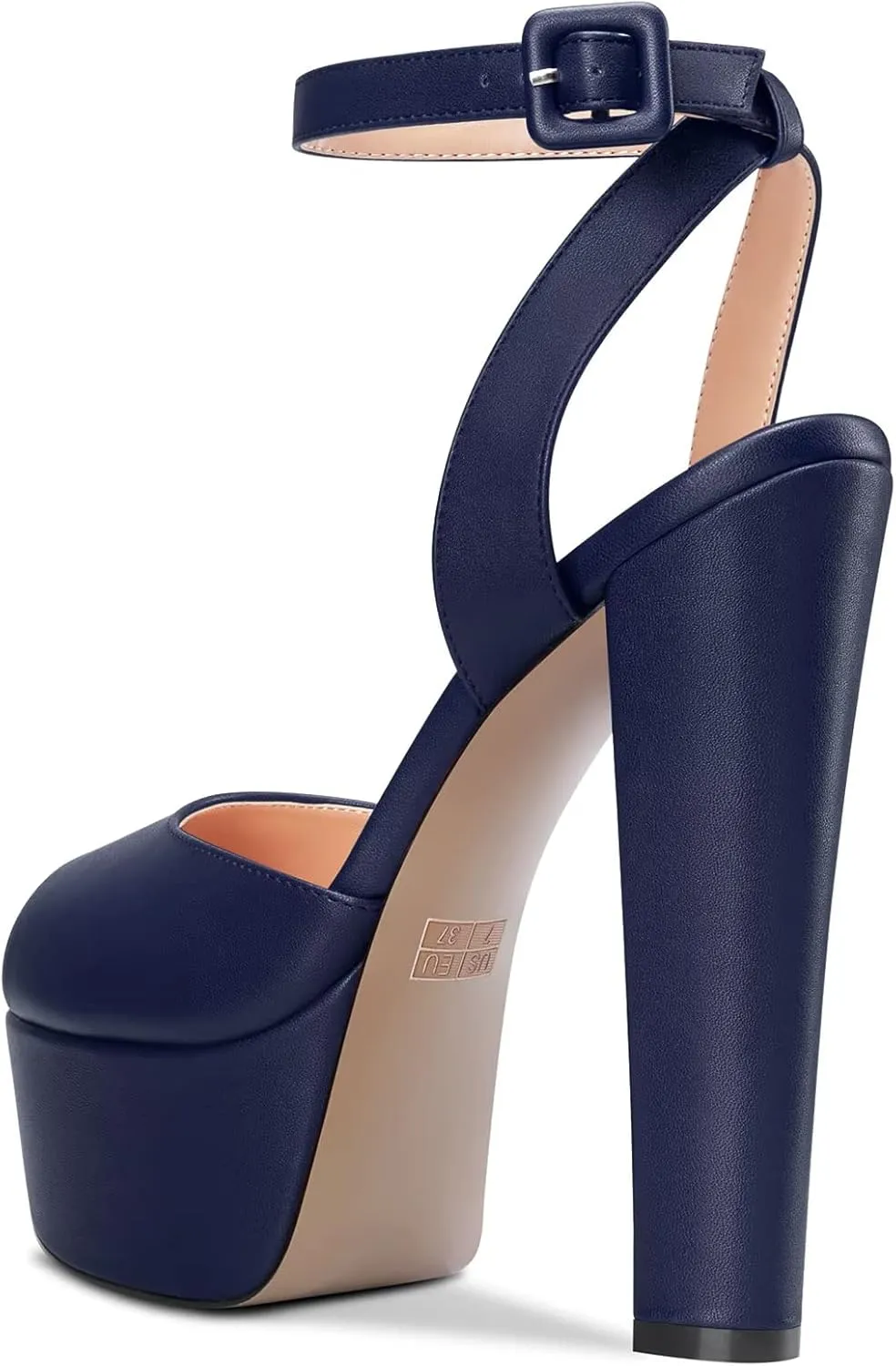Castamere Women Chunky Block High Platform Heel Peep Open Toe Sandals Ankle Strap Slingback Buckle Party Shoes