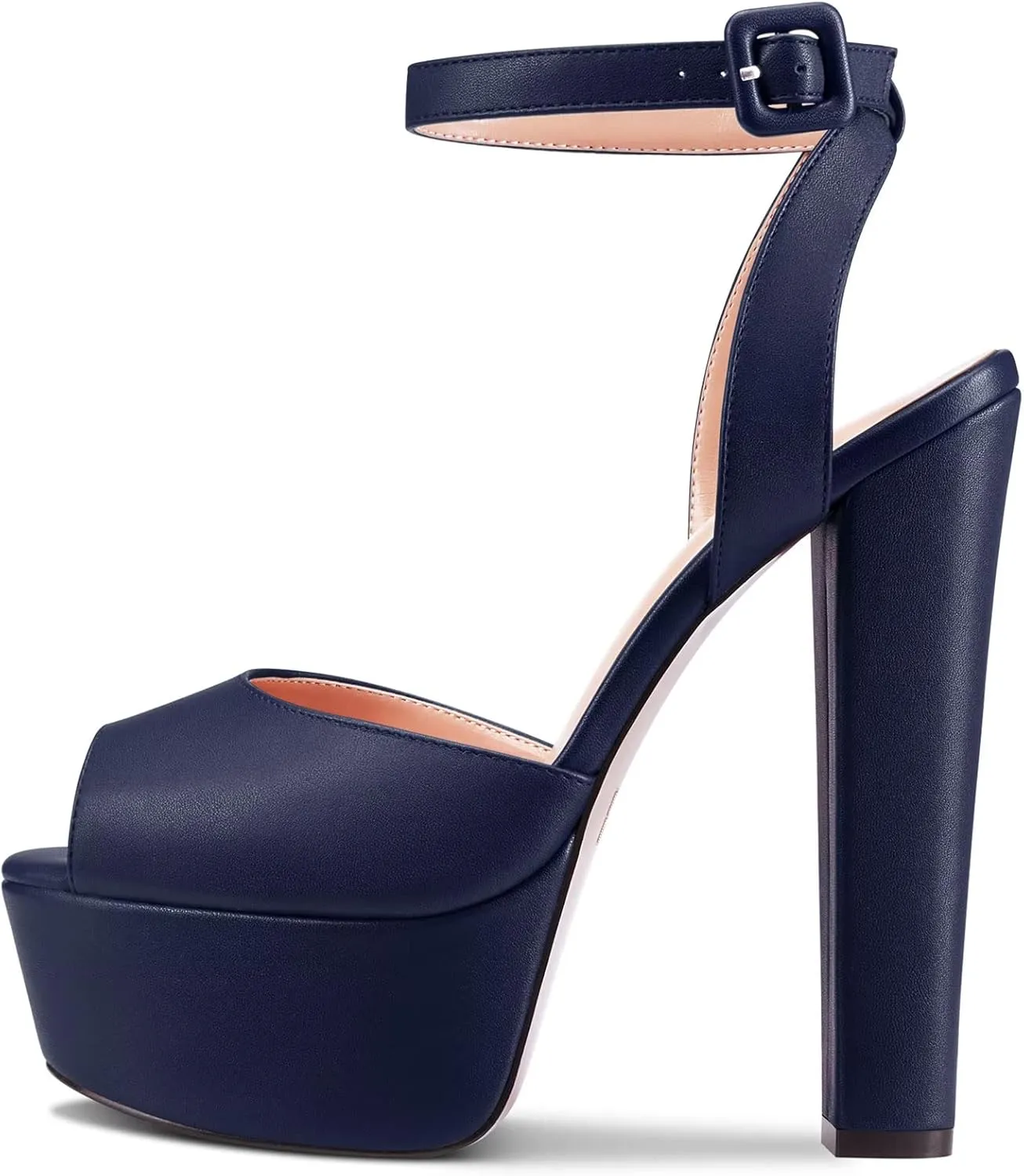 Castamere Women Chunky Block High Platform Heel Peep Open Toe Sandals Ankle Strap Slingback Buckle Party Shoes