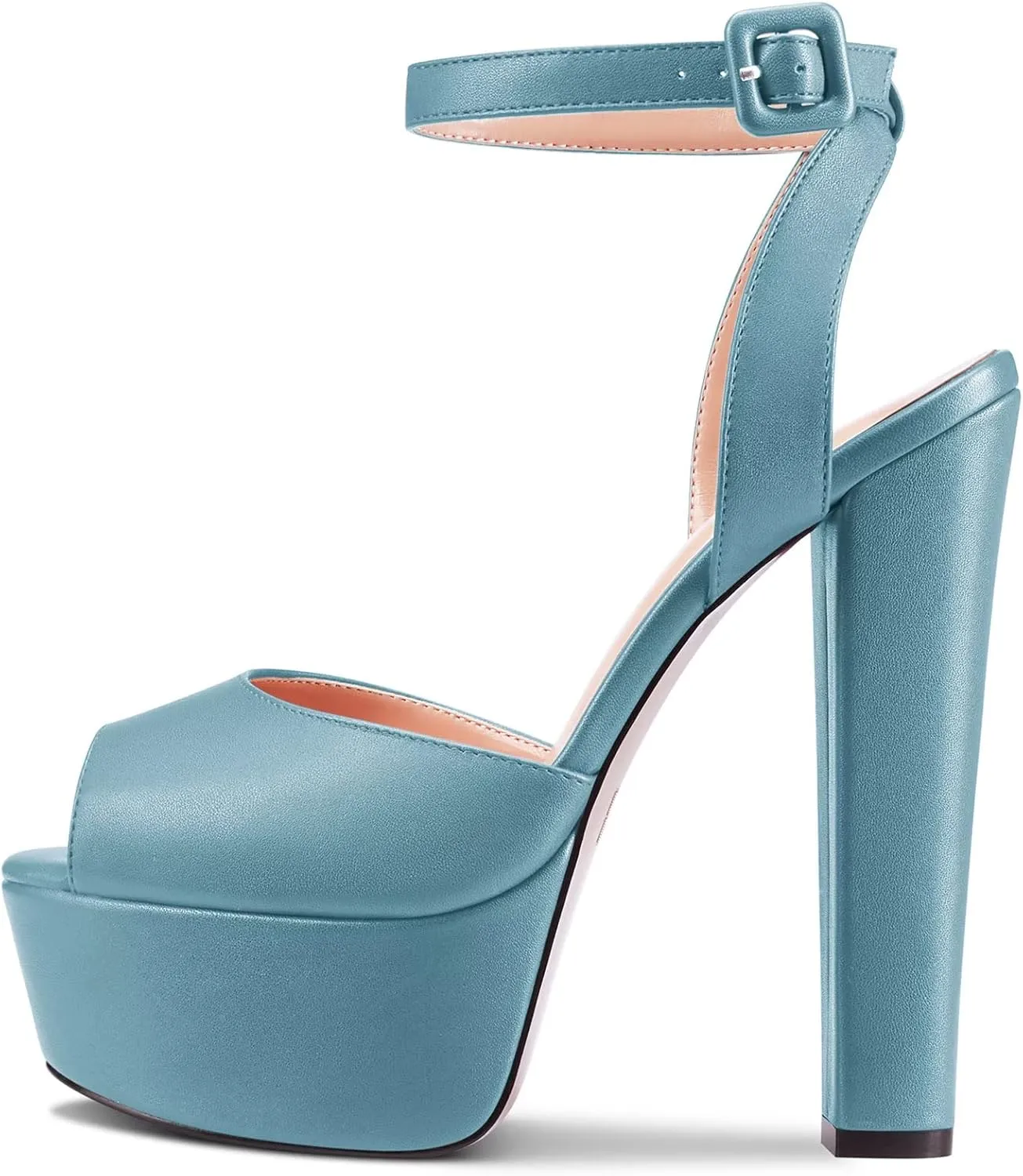 Castamere Women Chunky Block High Platform Heel Peep Open Toe Sandals Ankle Strap Slingback Buckle Party Shoes