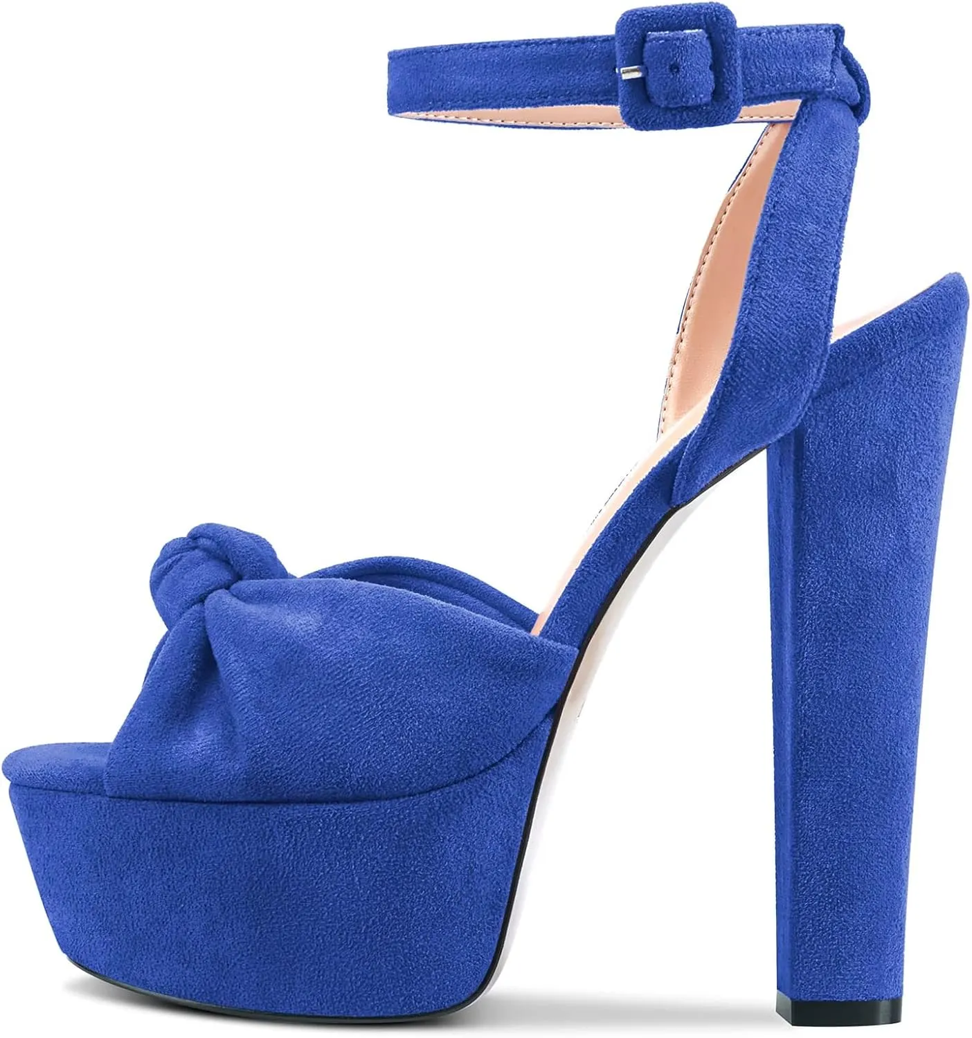 Castamere Women High Chunky Block Platform Heel Peep Open Toe Ankle Strap Bow-knot Sandals