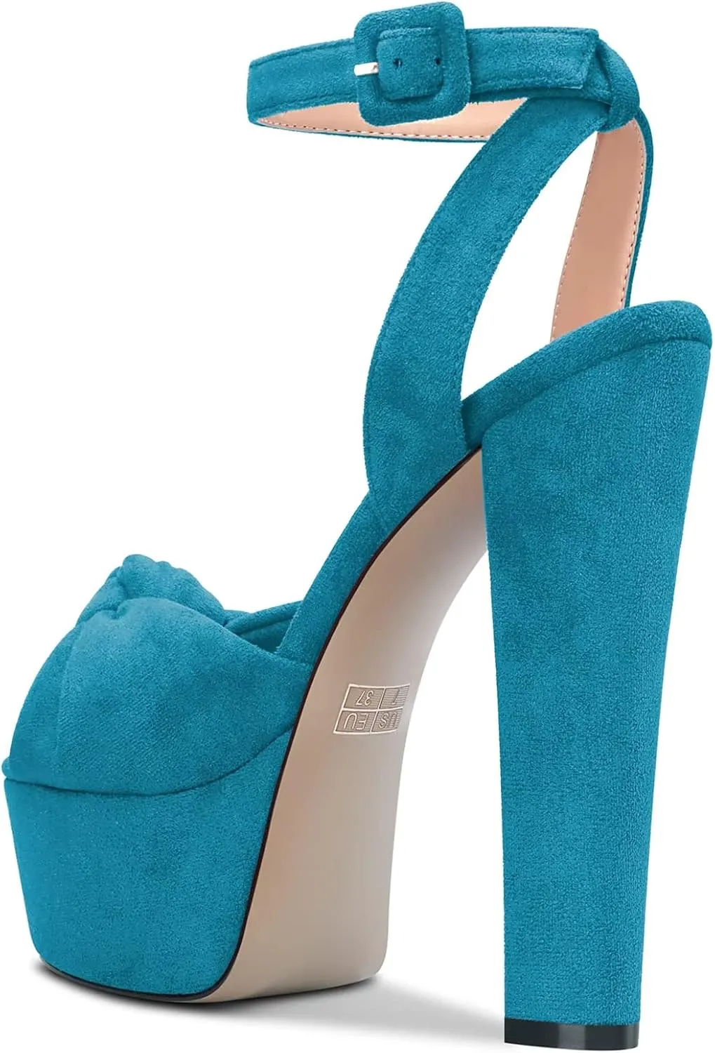 Castamere Women High Chunky Block Platform Heel Peep Open Toe Ankle Strap Bow-knot Sandals