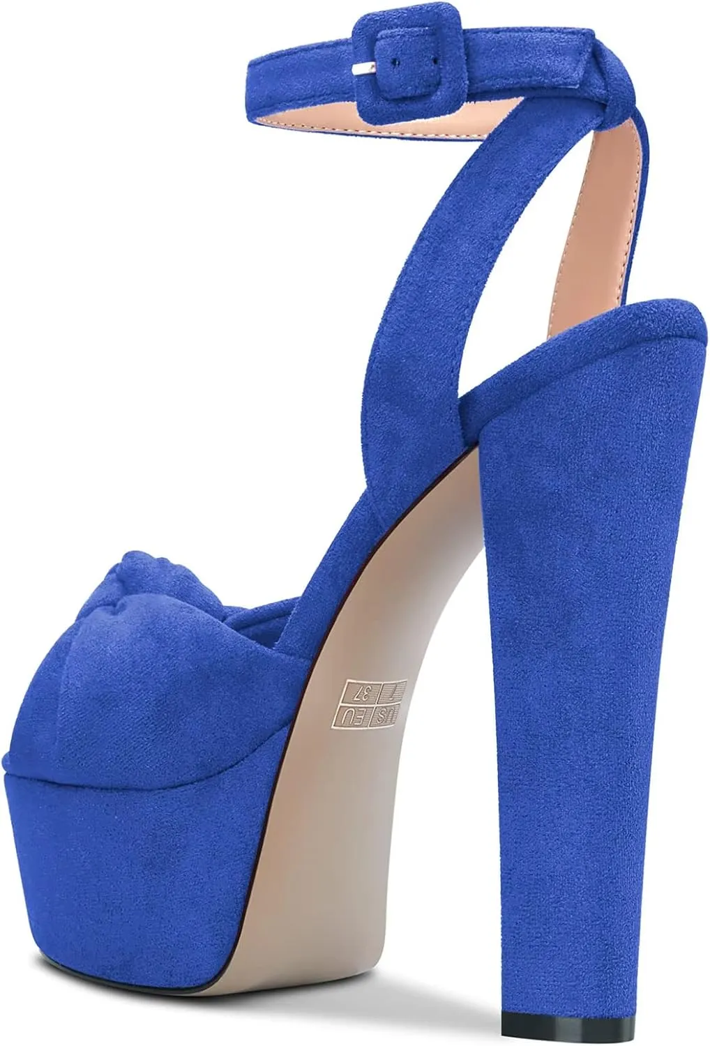 Castamere Women High Chunky Block Platform Heel Peep Open Toe Ankle Strap Bow-knot Sandals