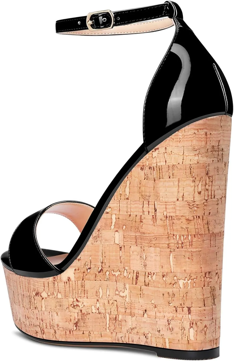Castamere Women High Wedge Platform Heel Peep Open Toe Ankle Strap Sandals Wedding Party Dress 5.9 Inches Heels