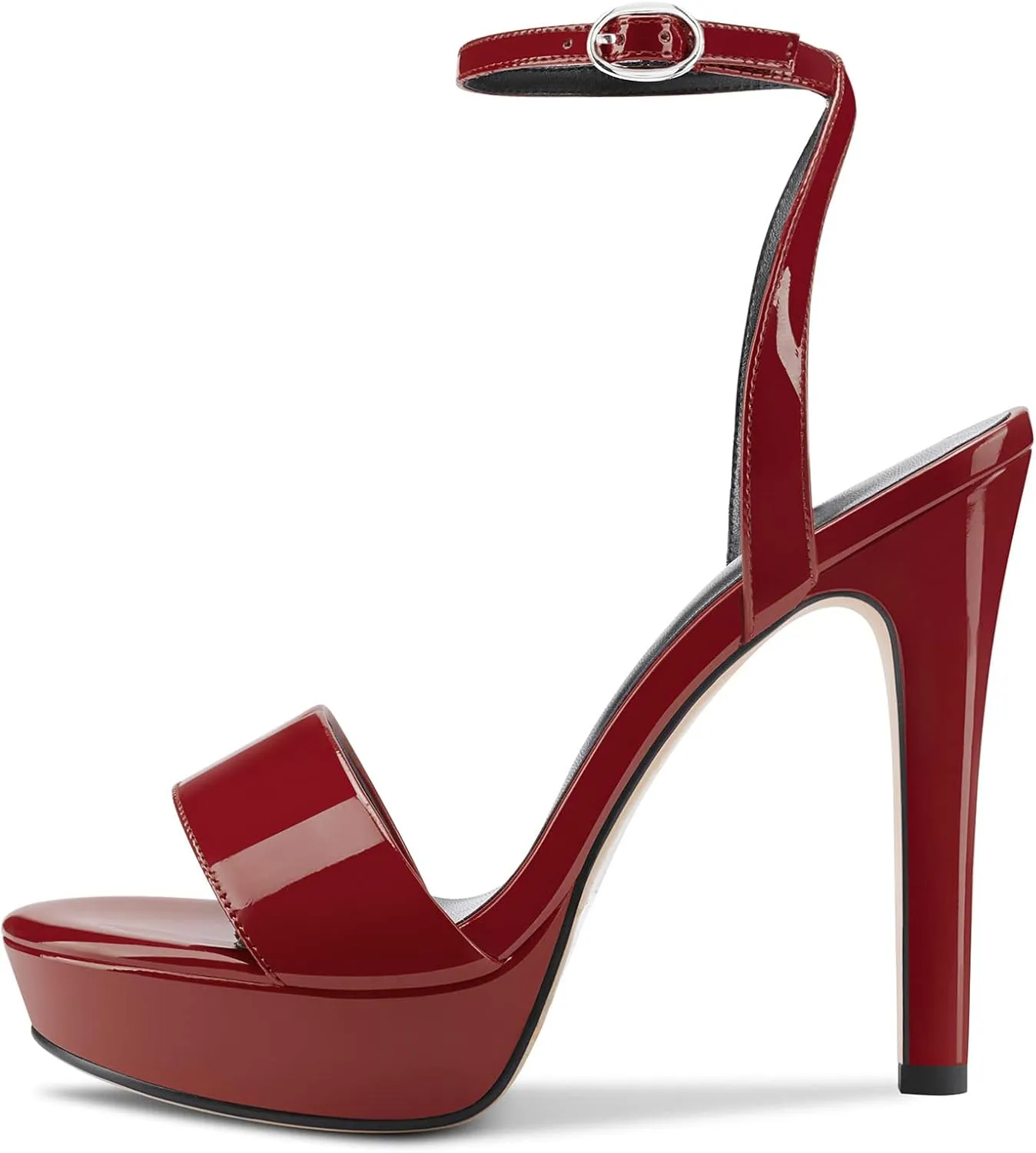 Castamere Women Stiletto High Heel Peep Open Toe Ankle Strap Slingback Sandals Platform Clear Sexy Wedding 5.1 Inches Heels