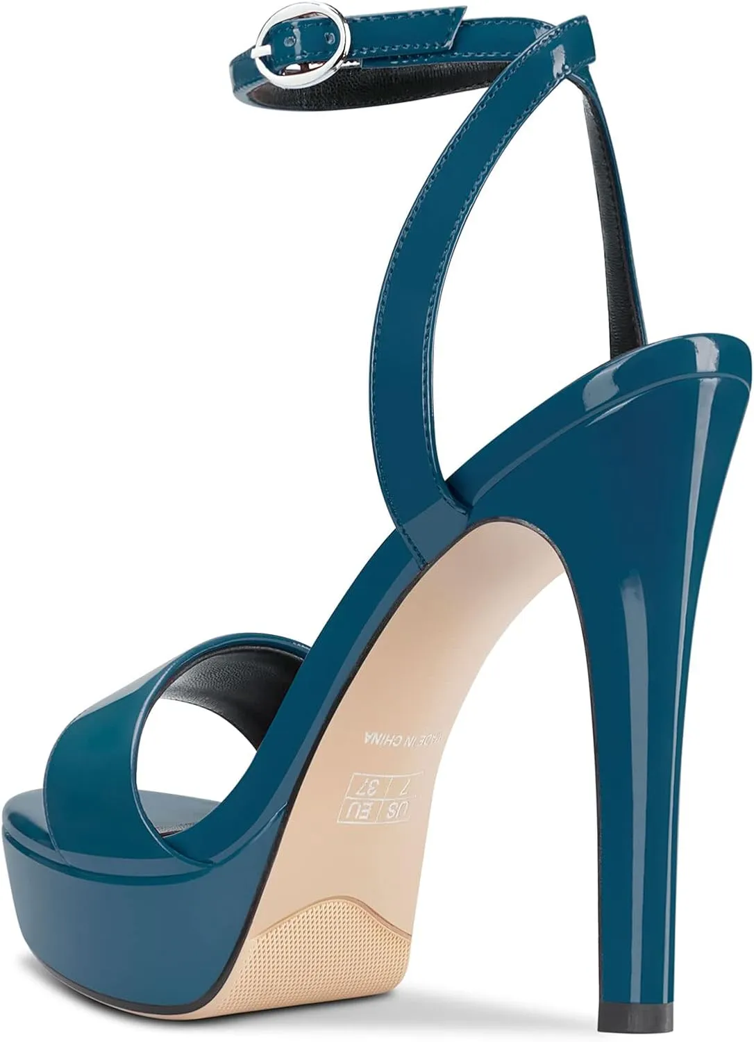 Castamere Women Stiletto High Heel Peep Open Toe Ankle Strap Slingback Sandals Platform Clear Sexy Wedding 5.1 Inches Heels