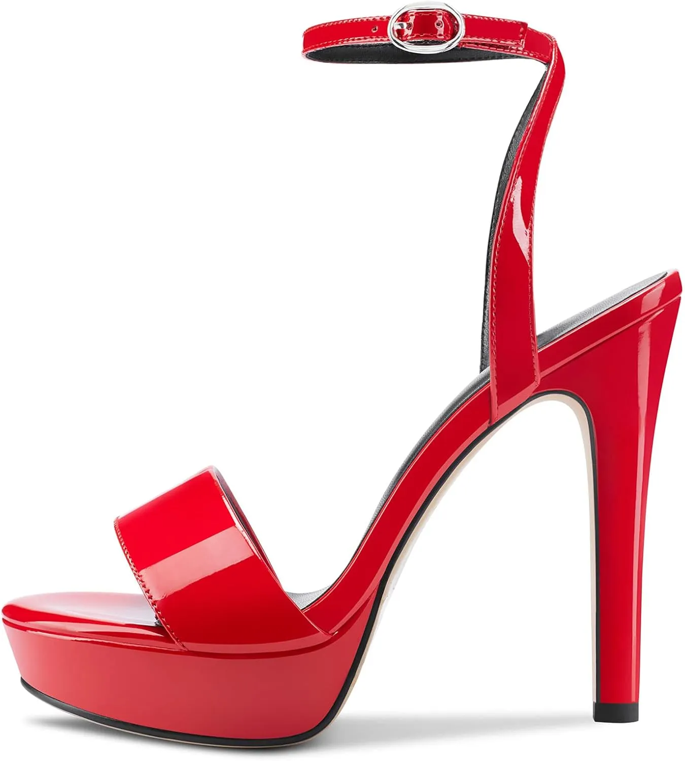 Castamere Women Stiletto High Heel Peep Open Toe Ankle Strap Slingback Sandals Platform Clear Sexy Wedding 5.1 Inches Heels