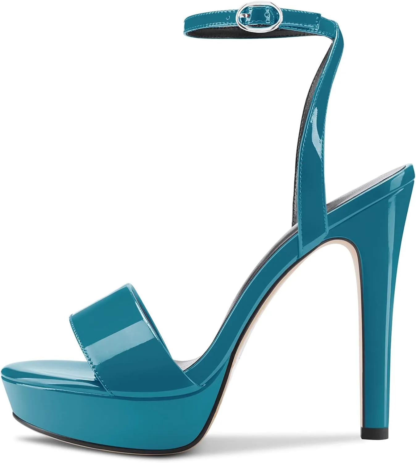 Castamere Women Stiletto High Heel Peep Open Toe Ankle Strap Slingback Sandals Platform Clear Sexy Wedding 5.1 Inches Heels