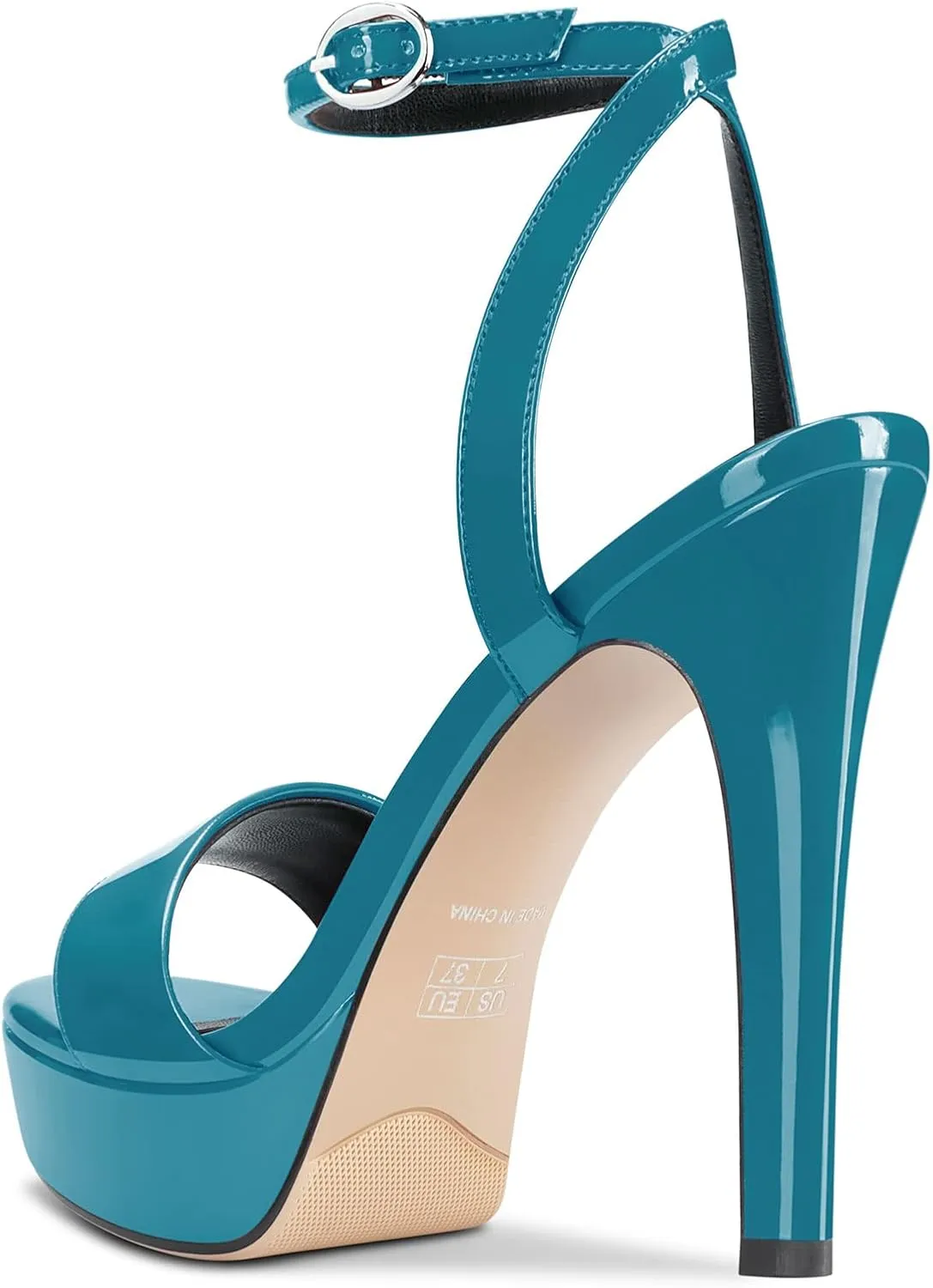 Castamere Women Stiletto High Heel Peep Open Toe Ankle Strap Slingback Sandals Platform Clear Sexy Wedding 5.1 Inches Heels