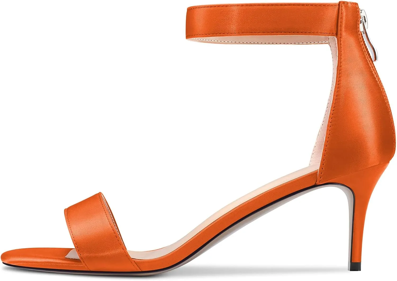 Castamere Women Stiletto Kitten Heel Peep Open Toe Ankle Strap Sandals Classic Cute Dress 2.4 Inches Heels