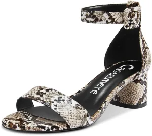 Castamere Womens Chunky Block Heel Sandals Ankle Strap Open Toe Buckle 5CM Heels Sandal