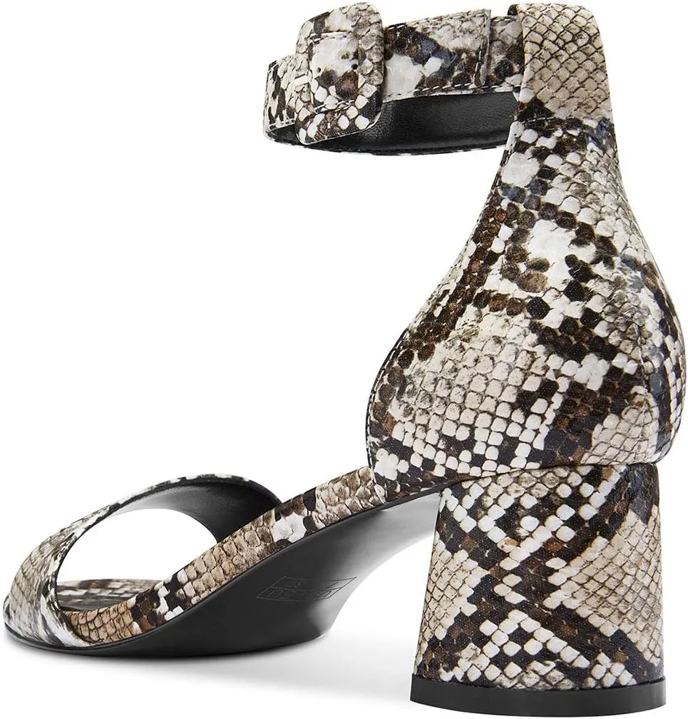 Castamere Womens Chunky Block Heel Sandals Ankle Strap Open Toe Buckle 5CM Heels Sandal