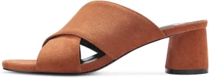 Castamere Womens Chunky Block Heels Slippers Slip-on Strappy Open Toe Sandals 5CM Heeled Sandal
